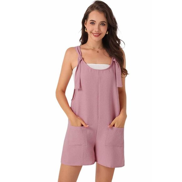 Azura Exchange  Textured Romper with Adjustable Straps - Picture 6 of 8